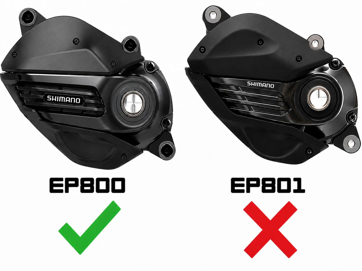 Shimano DU-EP800 EP8 versus DU-EP801 motor identification comparison for configured eBike replacement