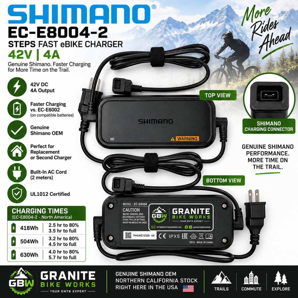 Shimano EC-E8004 42V 4A STEPS Fast eBike Charger | EC-E6002 Upgrade