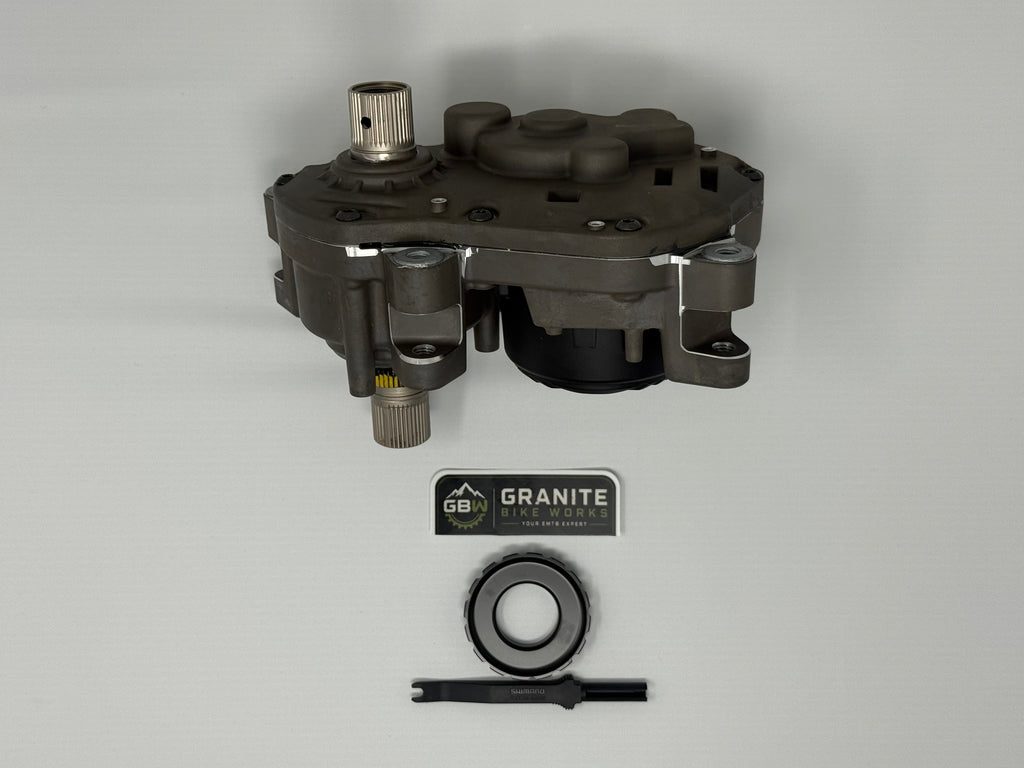 Shimano DU-E7000 E7000 60Nm configured eBike motor top view, Shimano STEPS replacement