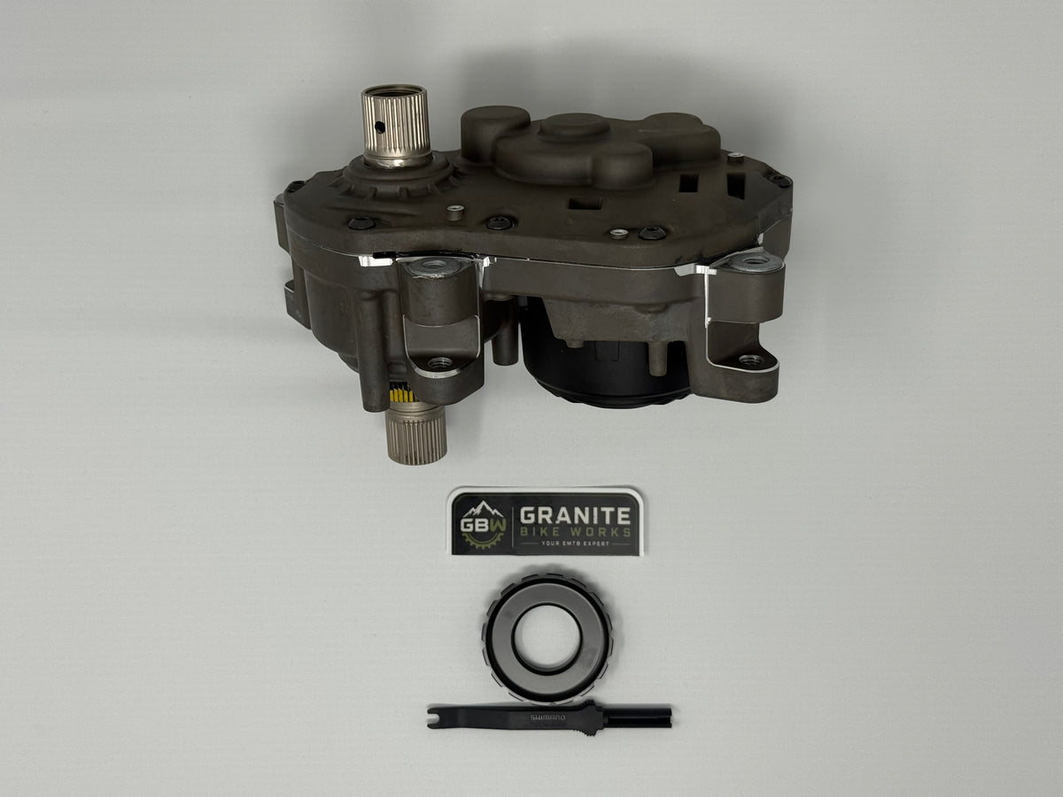 Shimano DU-E7000 E7000 60Nm configured eBike motor top view, Shimano STEPS replacement