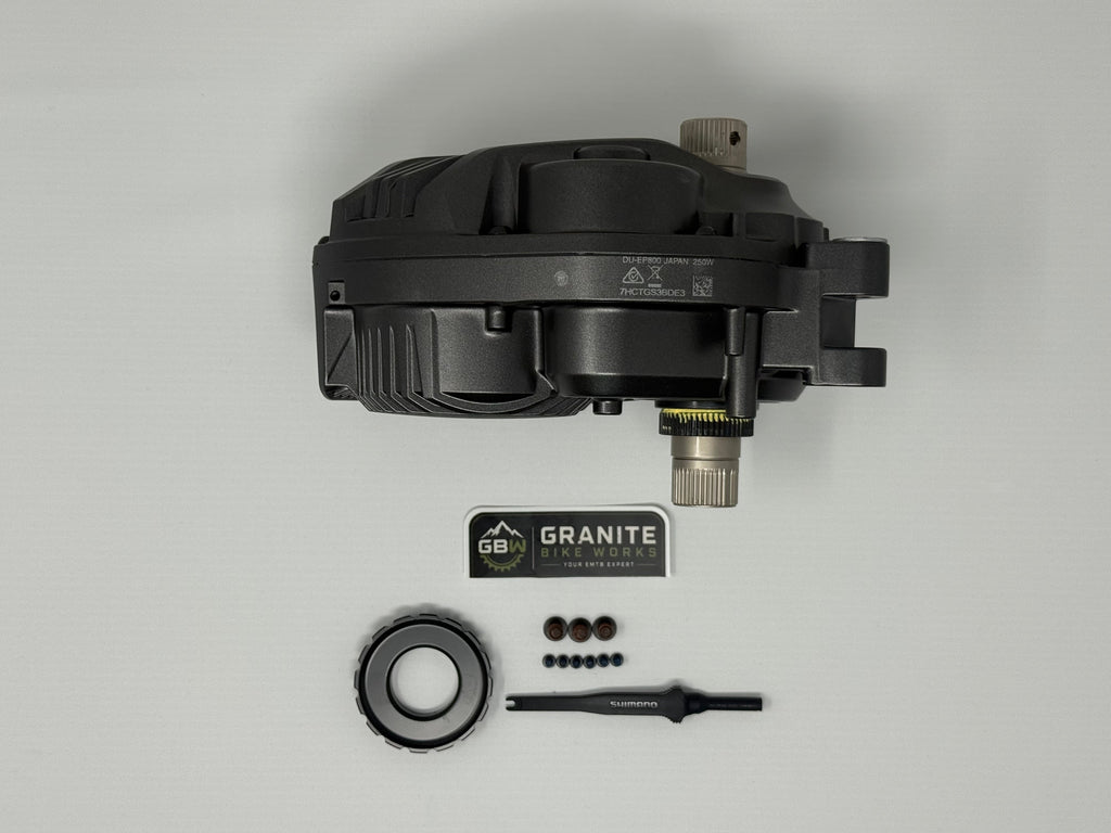 Shimano DU-EP800 EP8 85Nm configured eBike motor bottom view, E8000 upgrade replacement