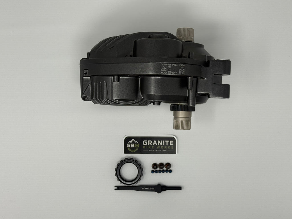 Shimano DU-EP801 EP8 85Nm configured eBike motor bottom view, EP600 EP6 upgrade replacement
